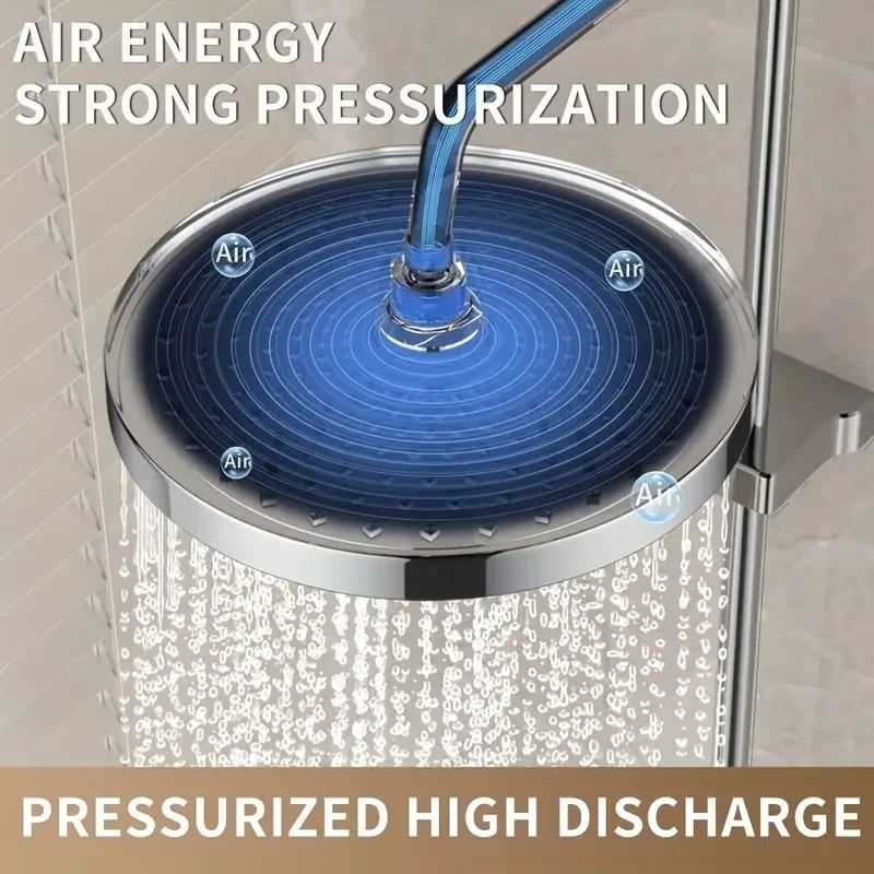 High-Pressure Rainfall Head – 5-Mode Extra-Large Panel Supercharge Shower