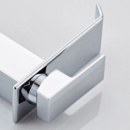 Luxury Waterfall Basin Mixer – Hot & Cold Wide-Mouth Stainless Steel Faucet