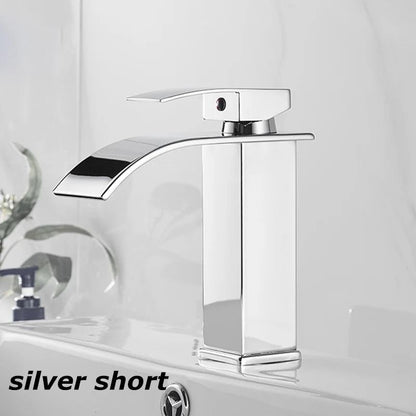 Luxury Architectural Waterfall Basin Mixer – Hot & Cold Stainless Steel Dual-Control Faucet