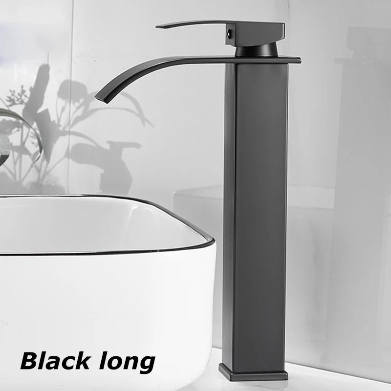 Luxury Architectural Waterfall Basin Mixer – Hot & Cold Stainless Steel Dual-Control Faucet