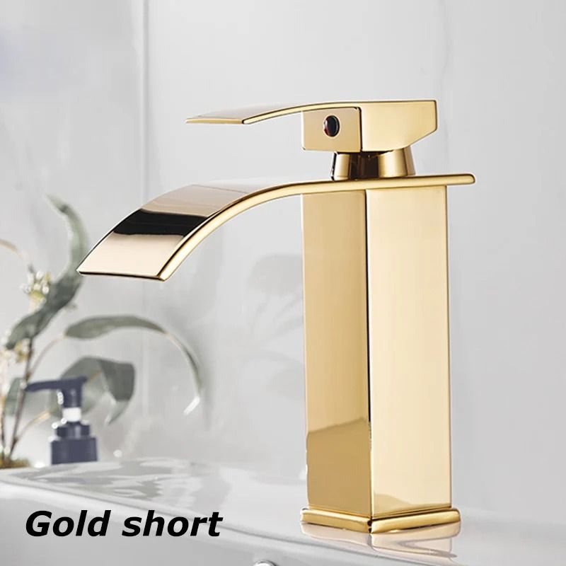 Luxury Architectural Waterfall Basin Mixer – Hot & Cold Stainless Steel Dual-Control Faucet