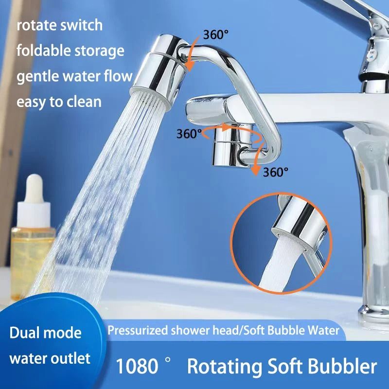 1080° Universal Robotic Arm Extender – U-Shaped Multi-Functional Faucet Bubbler
