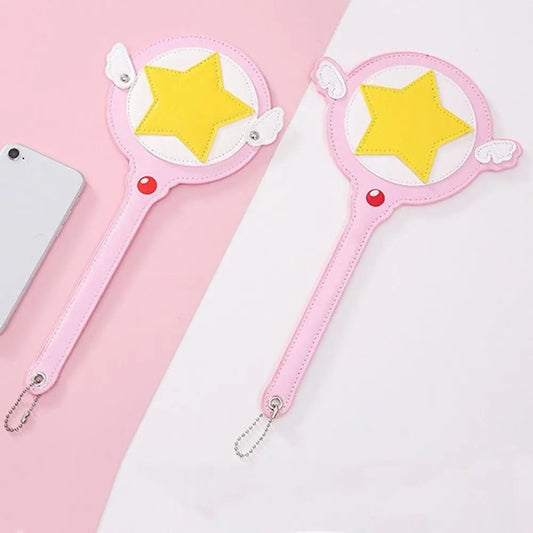 Cute Anime Star Magic Wand Card Holder