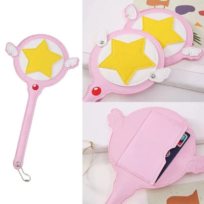 Cute Anime Star Magic Wand Card Holder