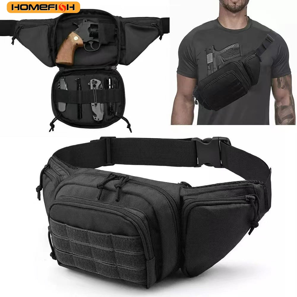 Mens Tactical Waist Bag Durable Military Fanny Pack for Outdoor Adventures