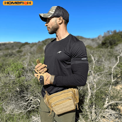 Mens Tactical Waist Bag Durable Military Fanny Pack for Outdoor Adventures