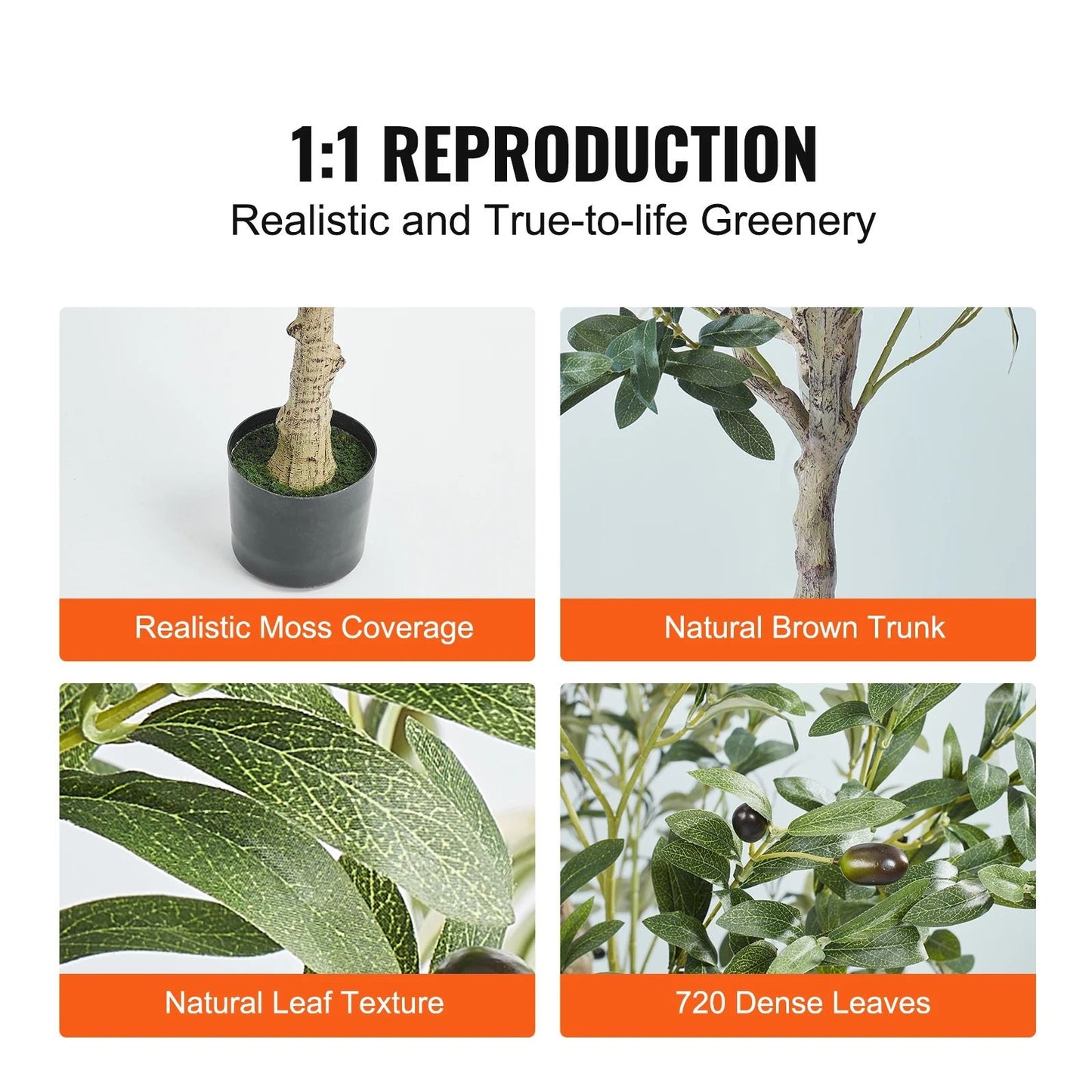Mediterranean Artificial Olive Tree & High-End Lifelike Faux Indoor Greenery