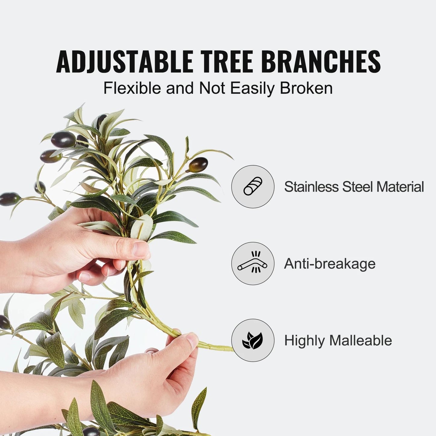 Mediterranean Artificial Olive Tree & High-End Lifelike Faux Indoor Greenery