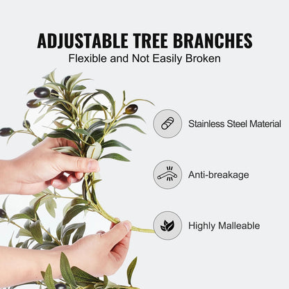 Mediterranean Artificial Olive Tree & High-End Lifelike Faux Indoor Greenery