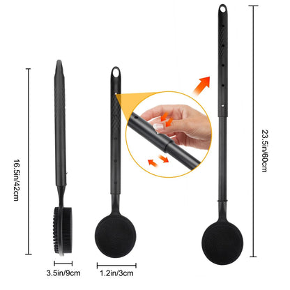 Telescopic Bath Brush for Shower Long Handle Exfoliating Back Scrubber