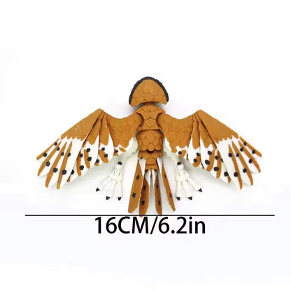 3D Printed Articulated Eagle Figurine | Movable Simulation Bird Ornament