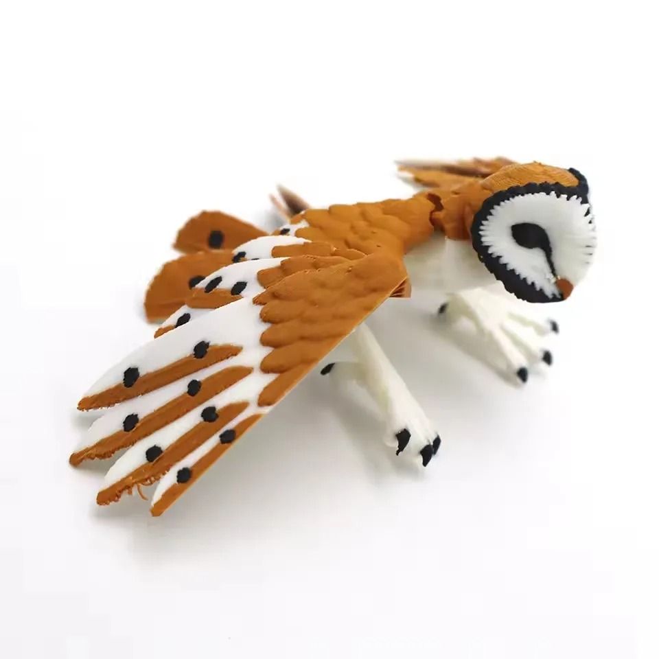 3D Printed Articulated Eagle Figurine | Movable Simulation Bird Ornament