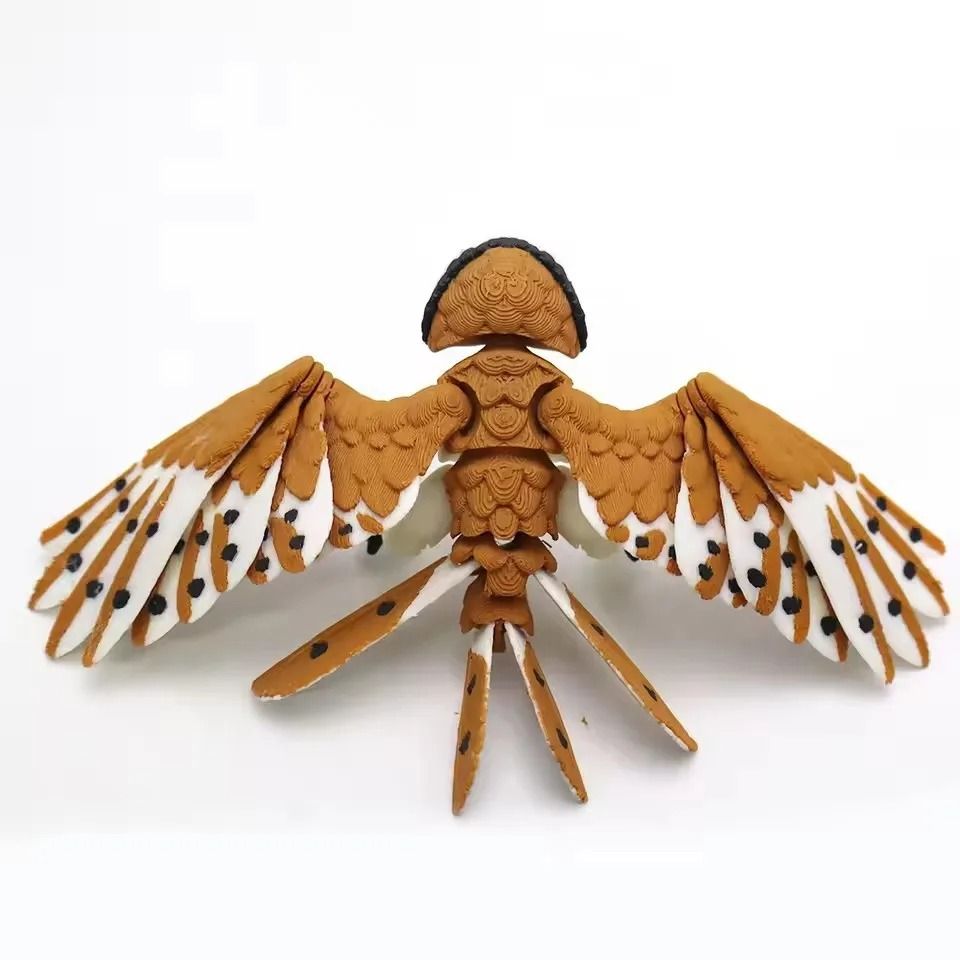 3D Printed Articulated Eagle Figurine | Movable Simulation Bird Ornament