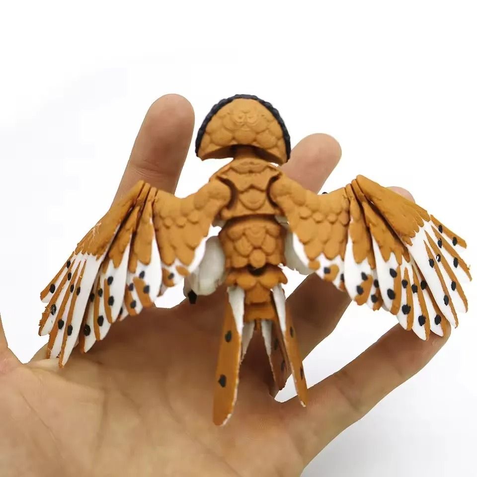 3D Printed Articulated Eagle Figurine | Movable Simulation Bird Ornament