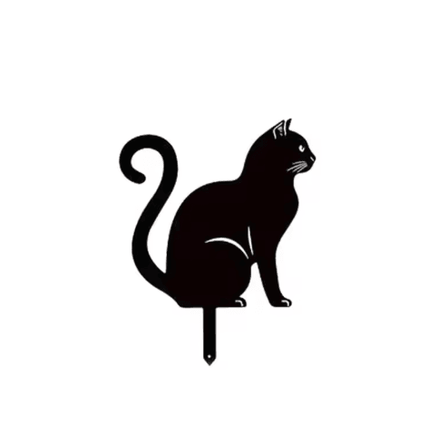 Metal Cat Garden Stake Ornament – Decorative Outdoor Yard & Balcony Accent
