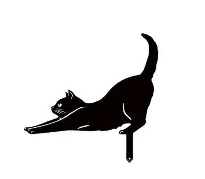 Metal Cat Garden Stake Ornament – Decorative Outdoor Yard & Balcony Accent