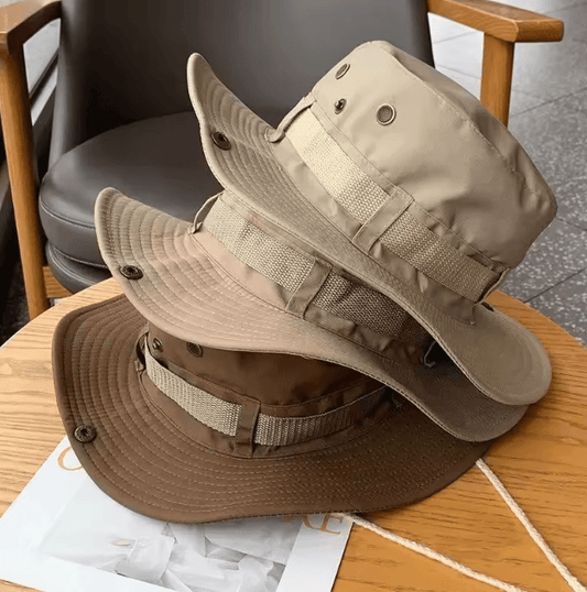 Wide Brim Boonie Sun Hat with Neck Flap UV Protection Breathable Outdoor Cap