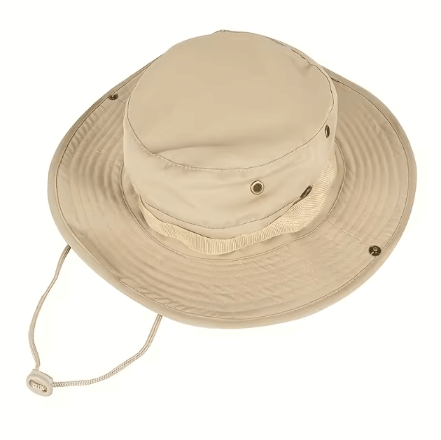 Wide Brim Boonie Sun Hat with Neck Flap UV Protection Breathable Outdoor Cap