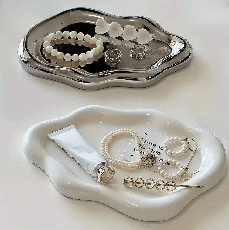 Cloud-Shaped Jewelry Tray Decorative Trinket Dish for Earrings, Rings & Accessories