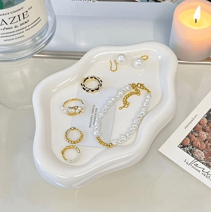 Cloud-Shaped Jewelry Tray Decorative Trinket Dish for Earrings, Rings & Accessories