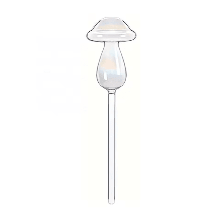 Rainbow Mushroom Glass Plant Watering Globes for Effortless Plant Care