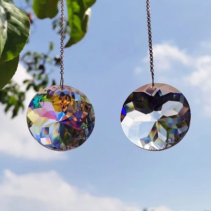 2pcs Crystal Sun Catcher Prism Window Hanging Rainbow Maker Light Reflector Decor