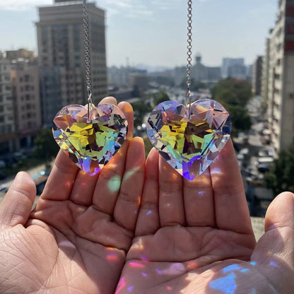 2pcs Crystal Sun Catcher Prism Window Hanging Rainbow Maker Light Reflector Decor