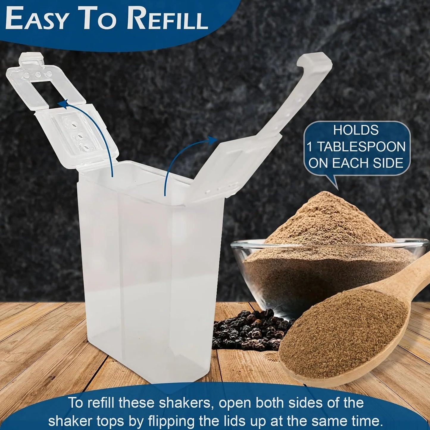 2-in-1 Camping Seasoning Shaker Portable Spice Container for BBQ & Outdoor Cooking