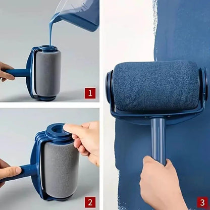 High-Coverage Self-Priming Paint Roller Brush for Smooth Wall Finishes