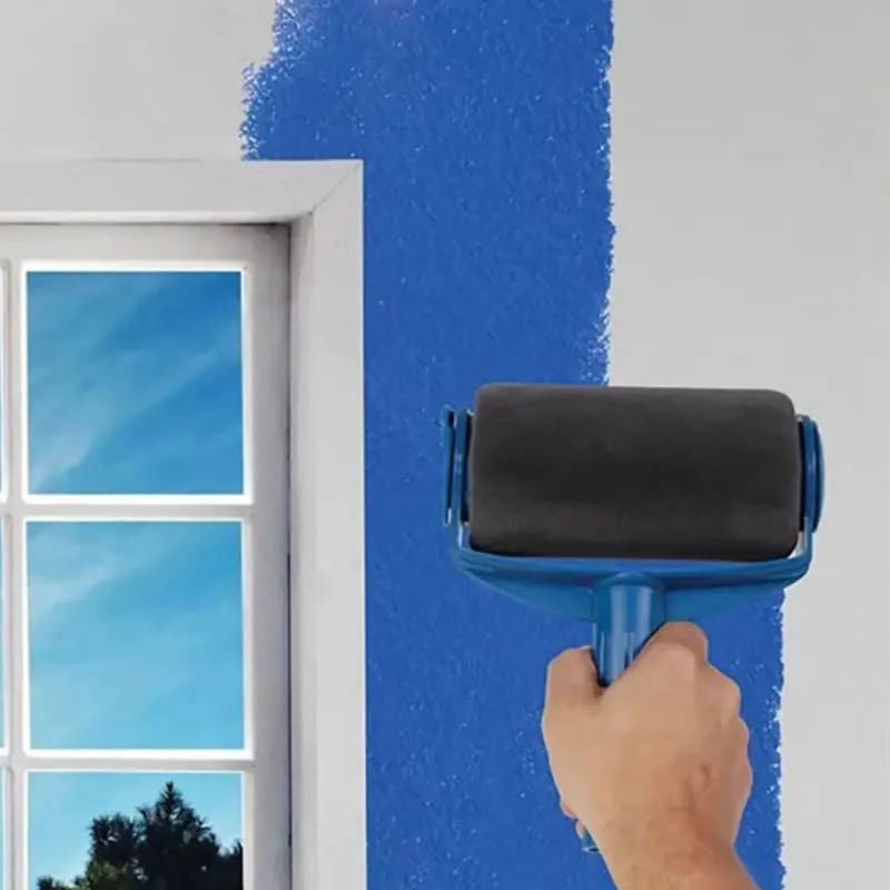 High-Coverage Self-Priming Paint Roller Brush for Smooth Wall Finishes