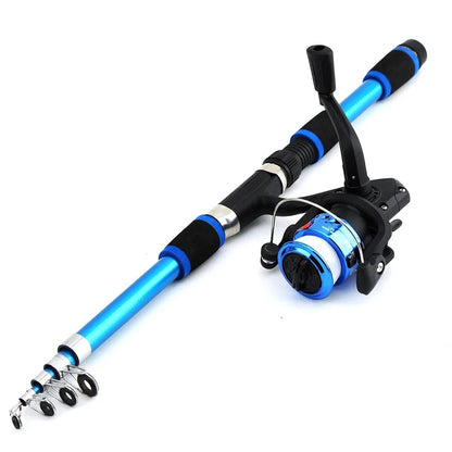 Kids Telescopic Fishing Rod and Reel Set Portable Beginner Fishing Kit