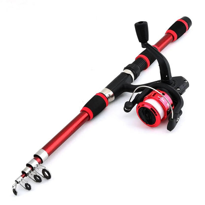 Kids Telescopic Fishing Rod and Reel Set Portable Beginner Fishing Kit