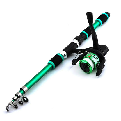 Kids Telescopic Fishing Rod and Reel Set Portable Beginner Fishing Kit
