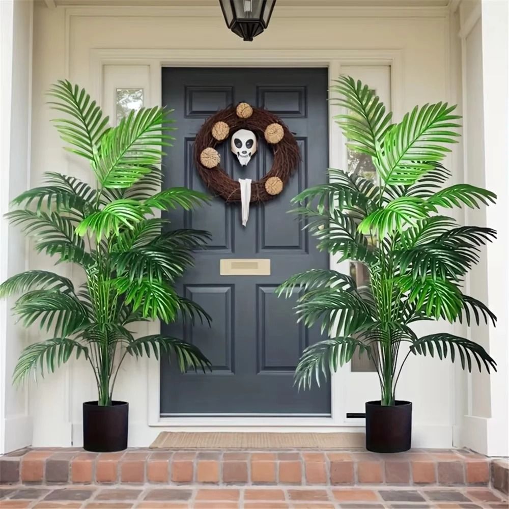 Artificial Areca Palm Tree in Pot Realistic Indoor Decorative Fake Plant