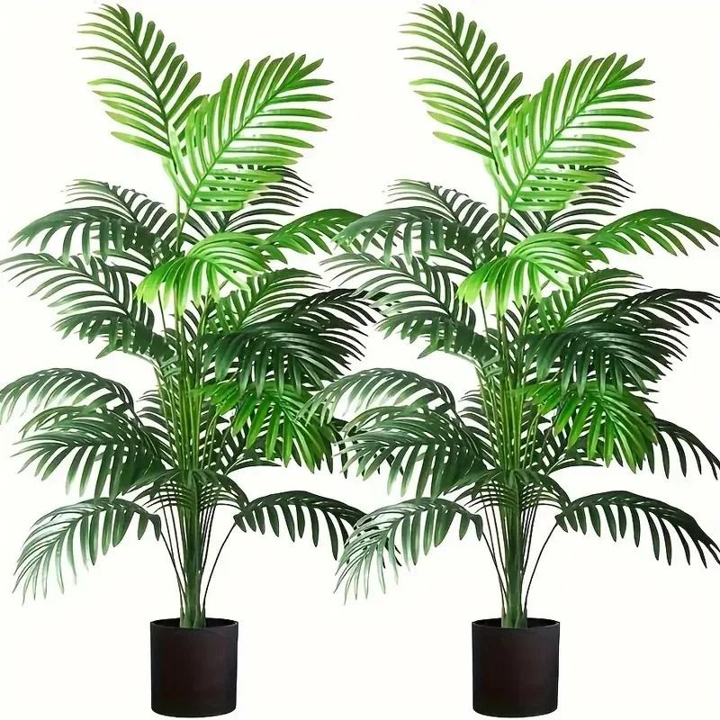 Artificial Areca Palm Tree in Pot Realistic Indoor Decorative Fake Plant