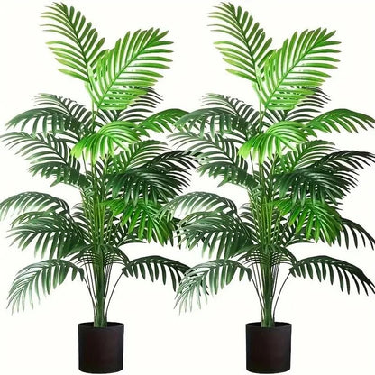 Artificial Areca Palm Tree in Pot Realistic Indoor Decorative Fake Plant