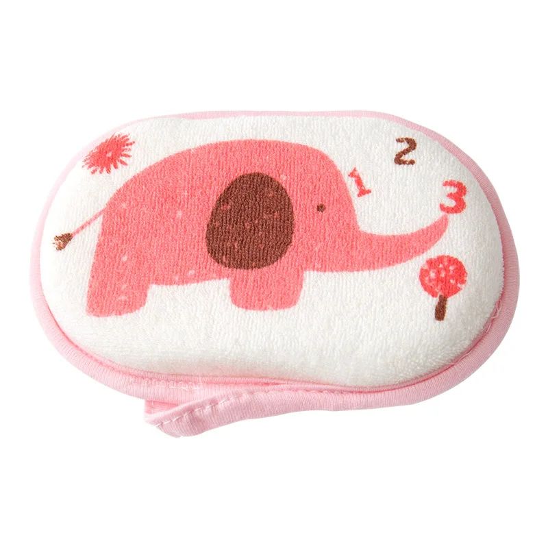 Cartoon Elephant Baby Bath Sponge Soft Cotton Kids Bath Towel Gentle Scrubber