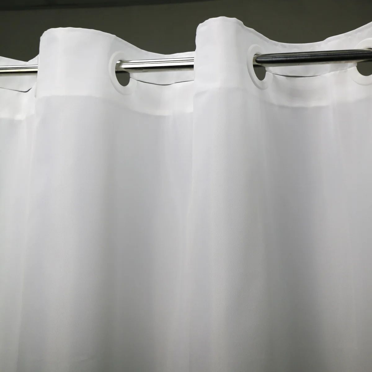 No Hook Shower Curtain Hotel Quality Fabric Waterproof Bathroom Curtain