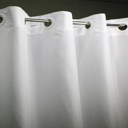 No Hook Shower Curtain Hotel Quality Fabric Waterproof Bathroom Curtain