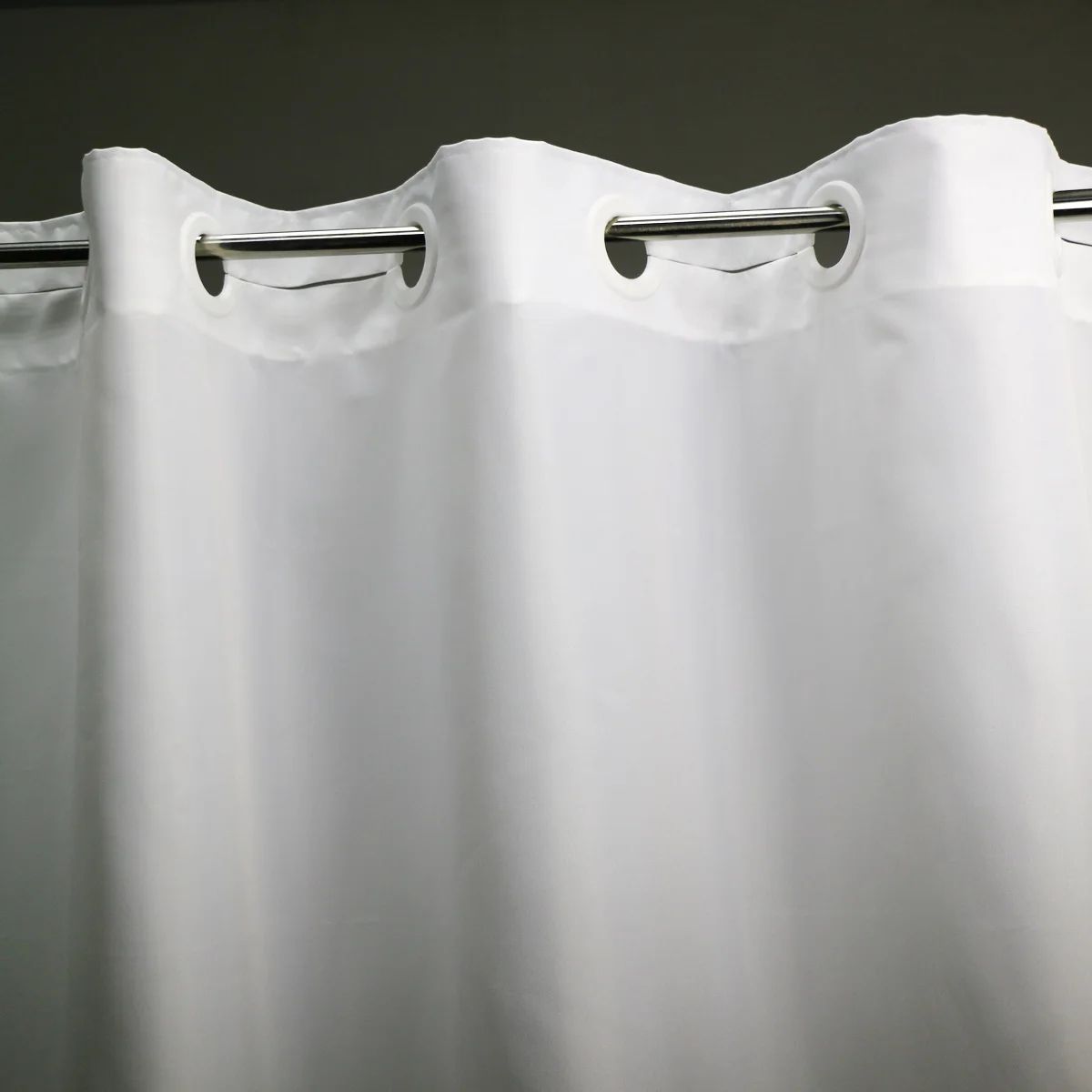 No Hook Shower Curtain Hotel Quality Fabric Waterproof Bathroom Curtain
