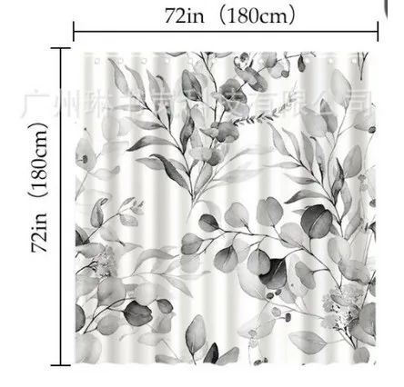 Double Layer Shower Curtain with Snap In Liner Waterproof Hookless Bathroom Curtain