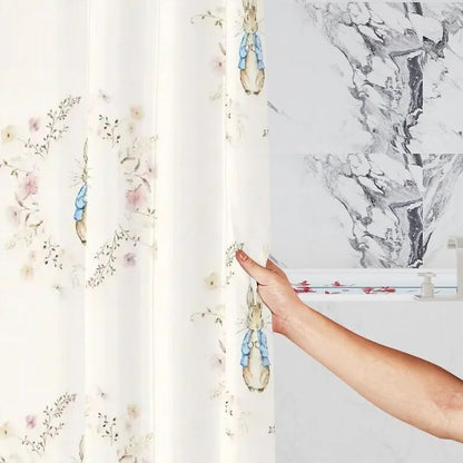 Peter Rabbit Shower Curtain Kids Bathroom Curtain Vintage Floral Decor