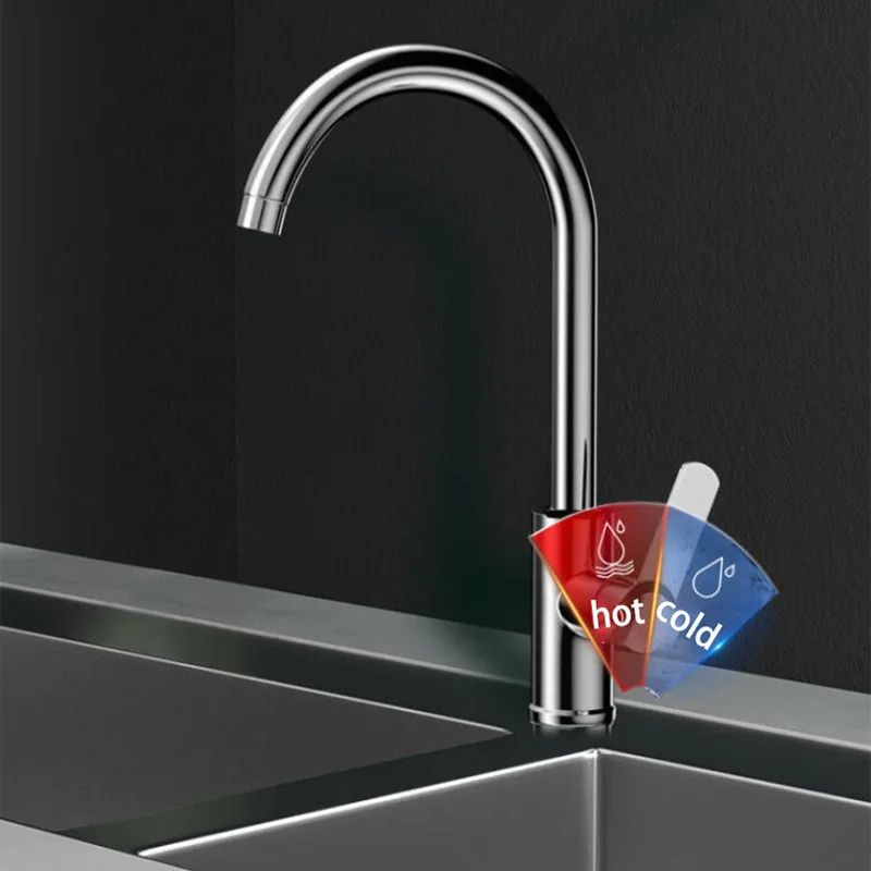 Stainless Steel Kitchen Faucet Hot and Cold Sink Faucet Dual Control Mixer Tap