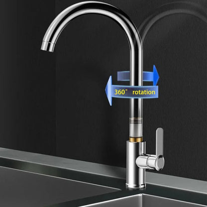 Stainless Steel Kitchen Faucet Hot and Cold Sink Faucet Dual Control Mixer Tap