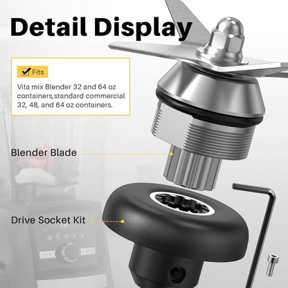 Vitamix 5200 Blade Replacement Kit Stainless Steel Ice Crusher Assembly