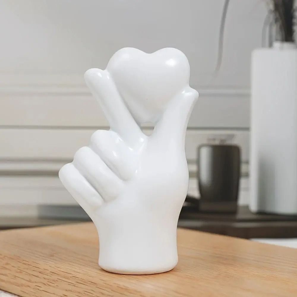 Romantic Love Gesture Resin Couple Figurine for Modern Home Decor