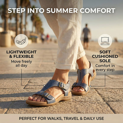 Custom Fit Womens Sandals with Breathable Design Adjustable Straps and Lightweight Cushioned Sole for Daily Summer Wear