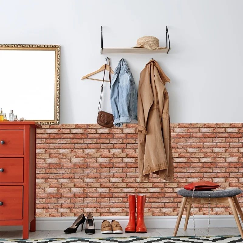 3D Peel and Stick Wall Stickers – Waterproof Self Adhesive Tile Decor Set (10PCS)