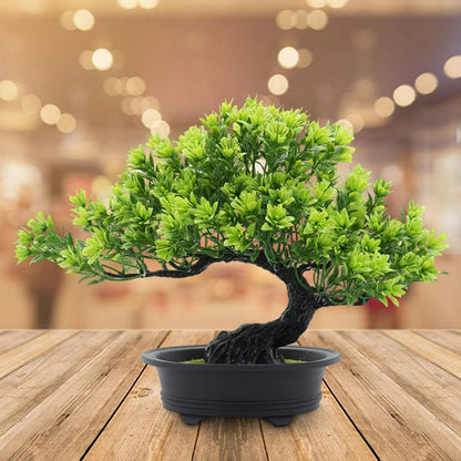 Artificial Bonsai Tree Japanese Pine Mini Plant Decor for Desk and Home