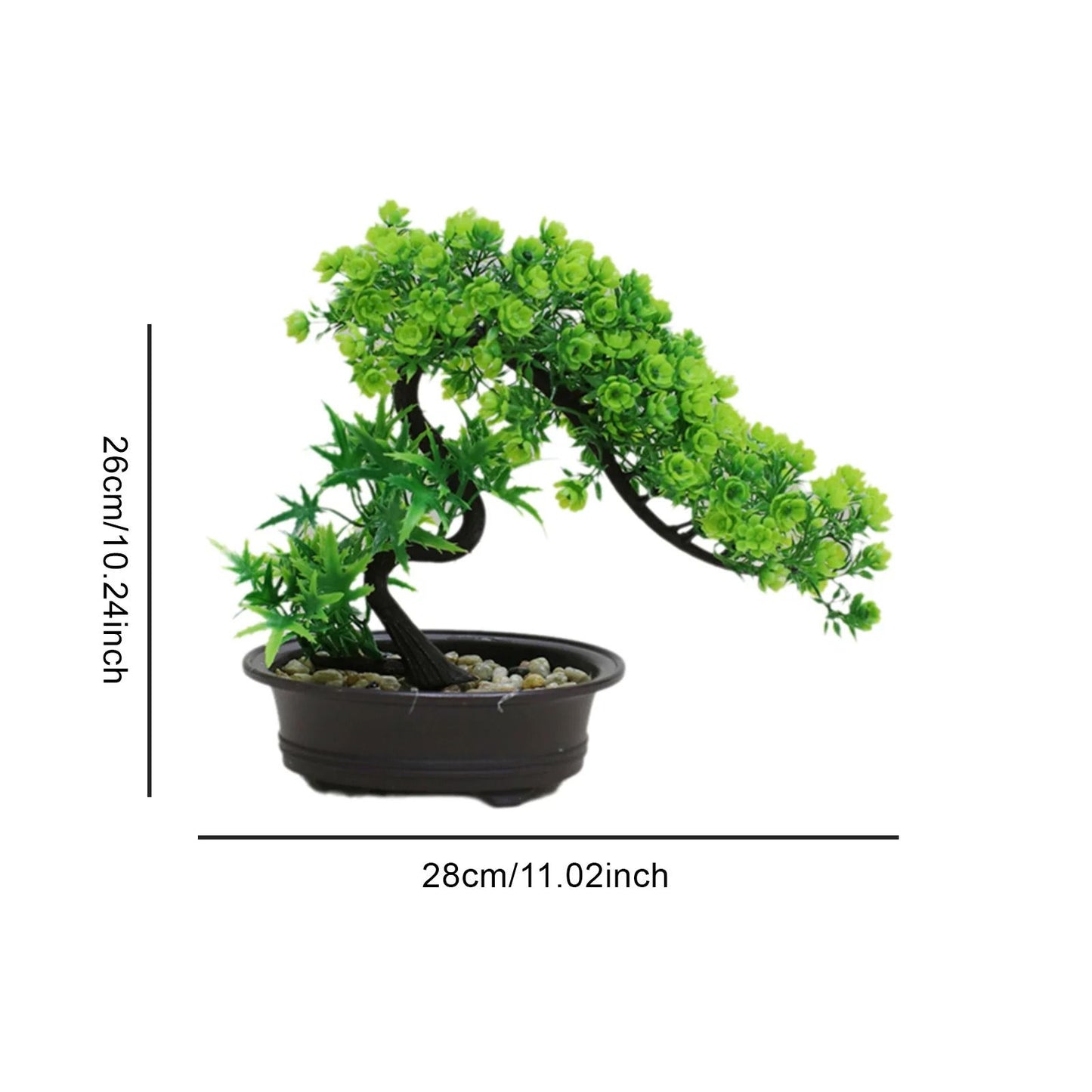Artificial Bonsai Tree Japanese Pine Mini Plant Decor for Desk and Home